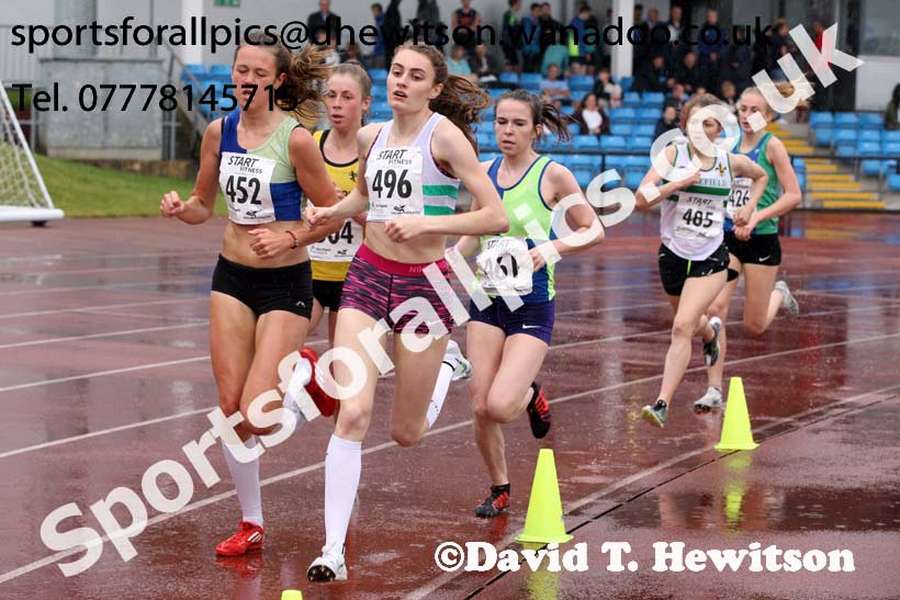 Womens under-20s 1500 metres, Northern Championships, Sport City, Manchester. Photo: David T. Hewitson/Sports for All Pics